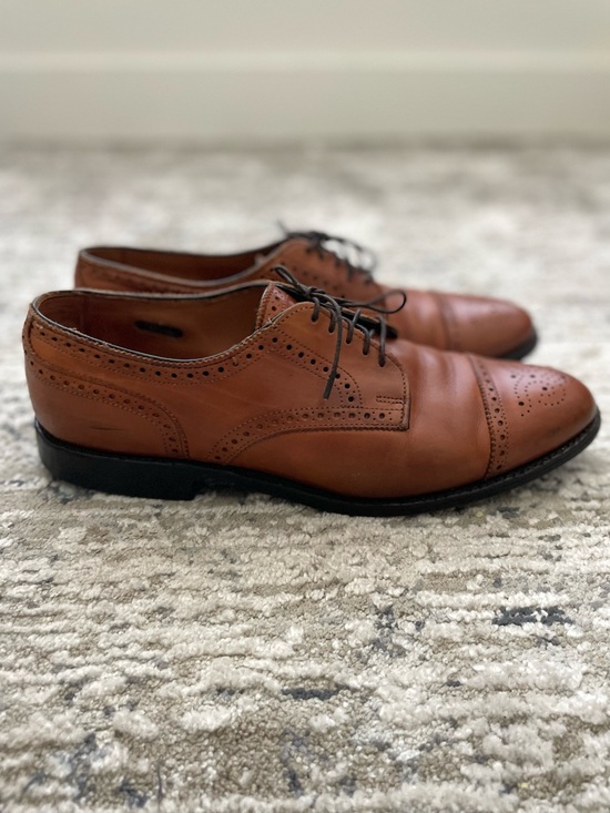 Allen Edmonds Sanford Wing Tip Cap Toe Shoes Mens 10.5 D Bourbon Brown Leather main image 7